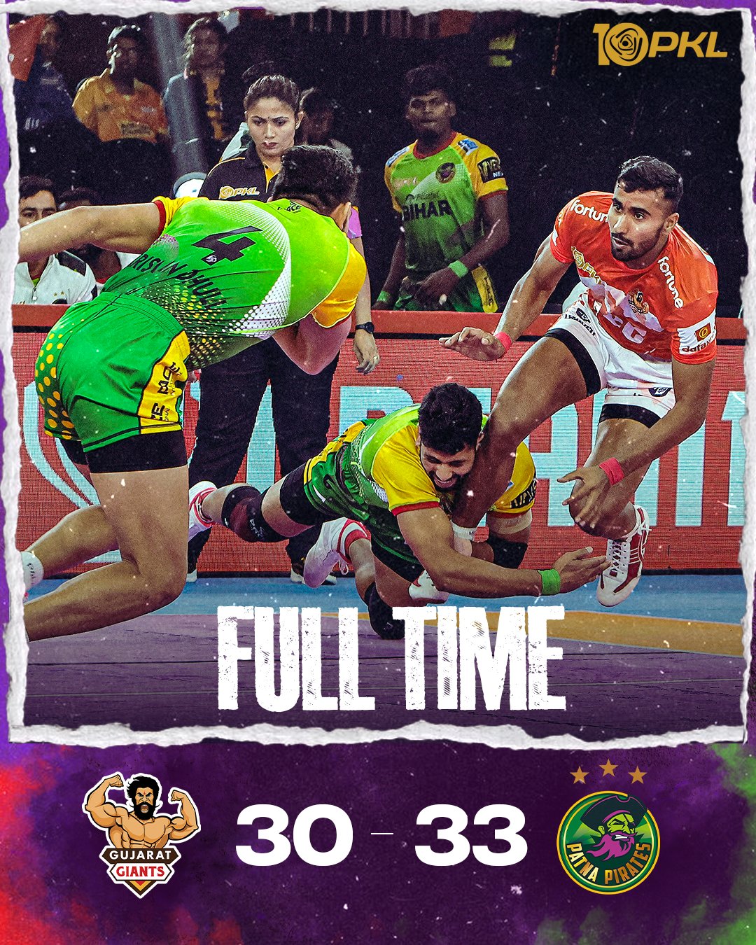 Pkl Match Patna Pirates Crush Gujarat Giants In Another