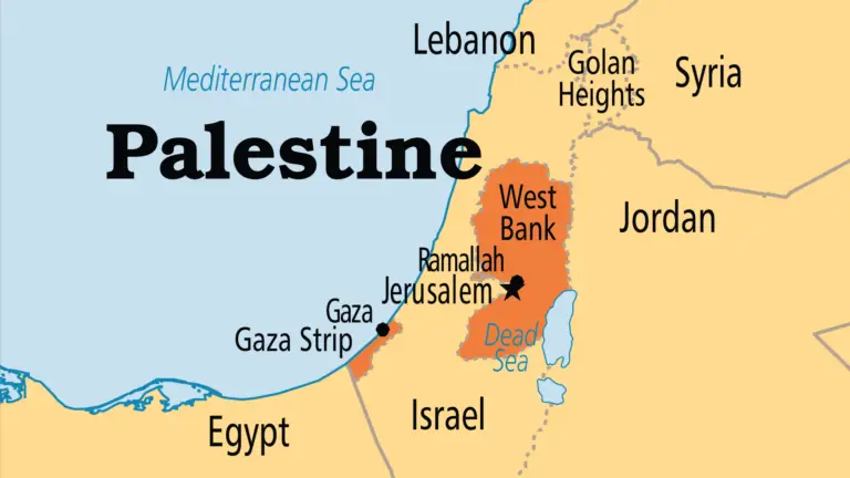 Israel Palestine map conflict war Gaza